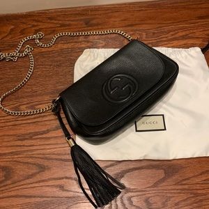 Gucci soho black chain crossbody